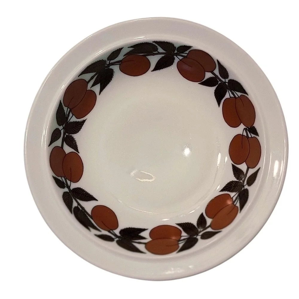 Thomas Germany Vintage Soup Bowl Plum Peach Porcelain‎ Fruit Bowl Set Of 6 MCM